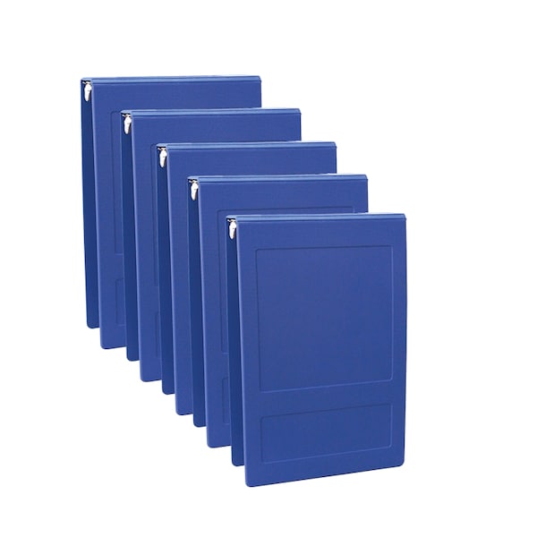 1 Inch Top Open 3 Ring Binder In Blue, PK5